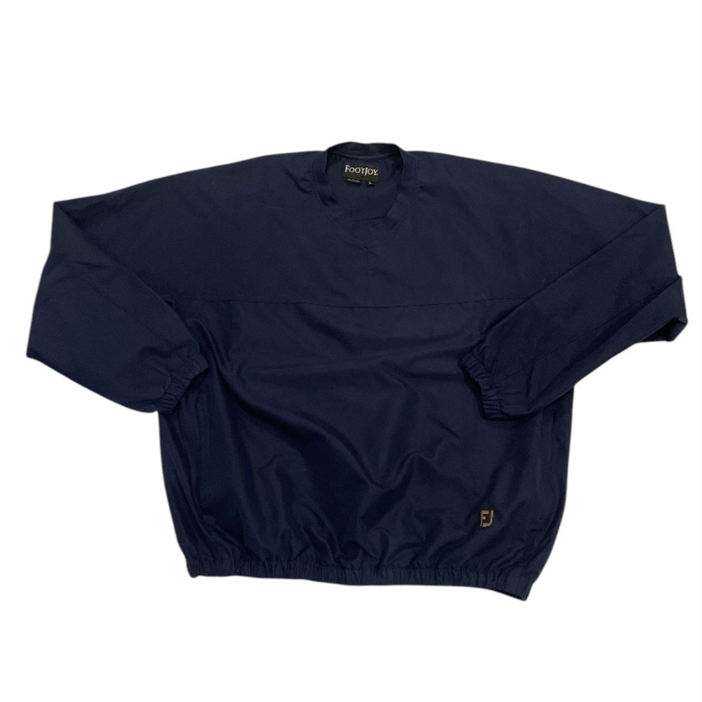 FootJoy Navy Blue V Neck Golf Pull Over Size L
